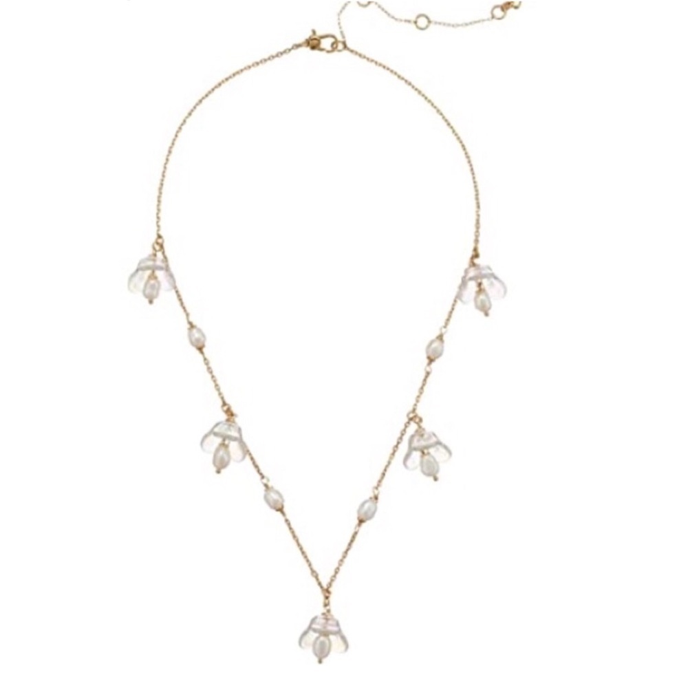 KATE SPADE • Painted Petal Scatter Pearl Necklace